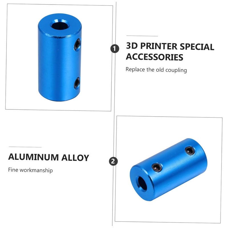 ألمنيوم سبيكة مرن رمح اقتران 5 قطع عزم دوران عالي اقتران صلب للطابعات DIY محرك - Image 5